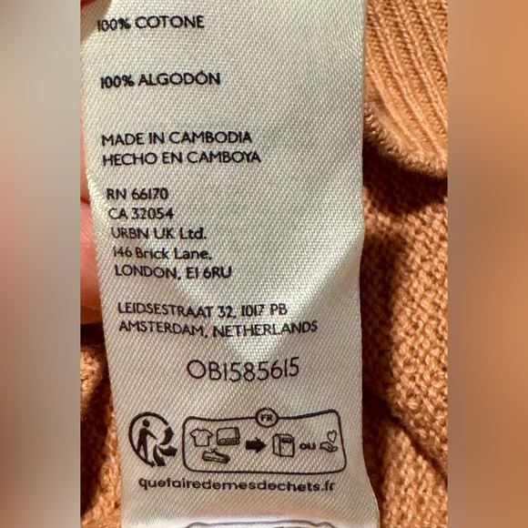 Free People FP Beach Hailee Sweater Midi Dress NWT Small Aged Terracotta Cotton - Picture 13 of 16